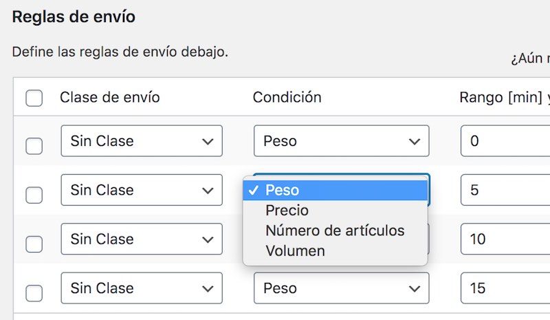 plugin de envíos para woocommerce